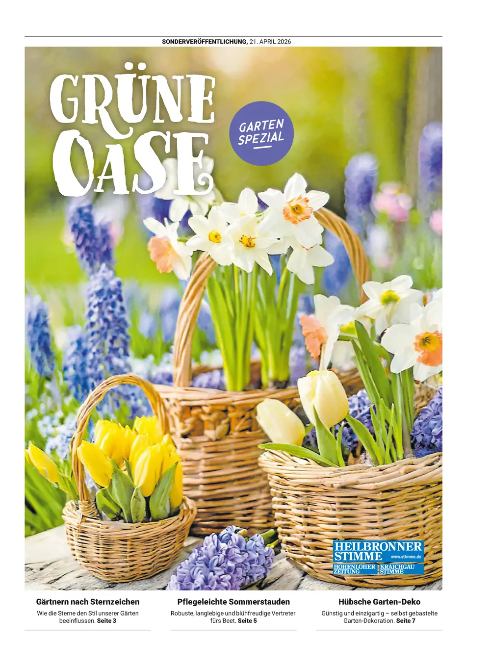 Titelseite Gruene Oase April