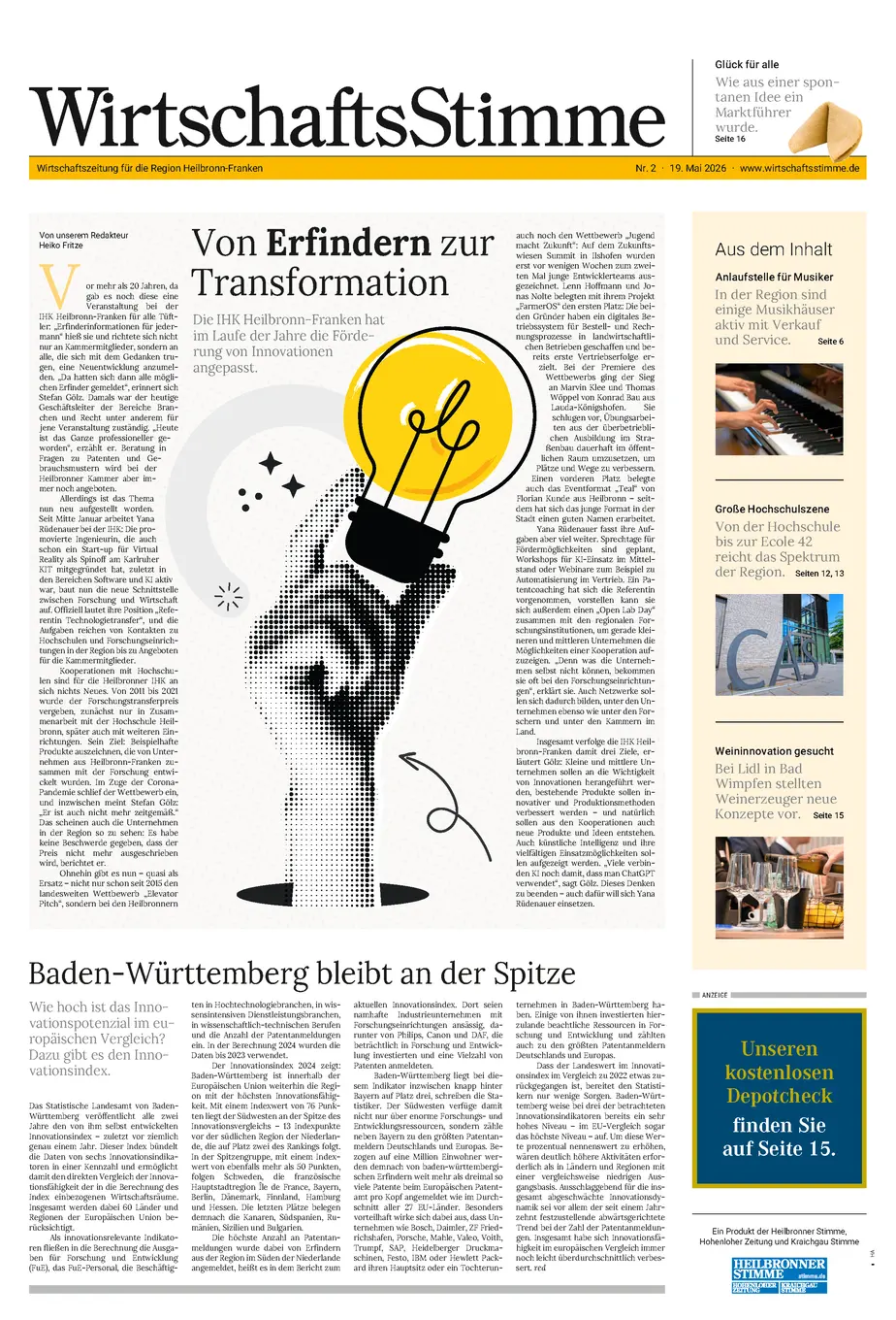 Titelseite WiSi Mai